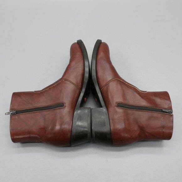 Durango Men's 11 D TR824 Brown Leather Side-zip Short Ankle Western Cowboy Boots - Picture 12 of 12